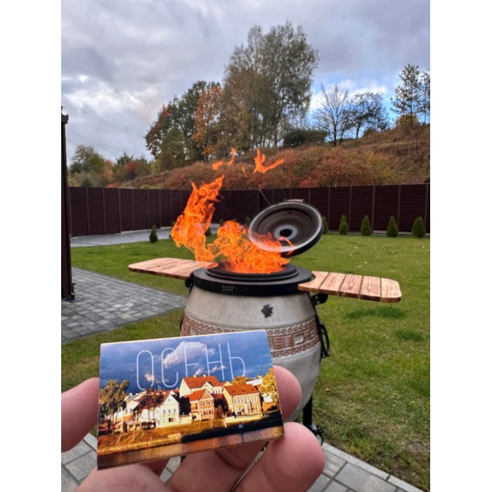 Тандыр Сармат утепленный с откидной крышкой и термометром